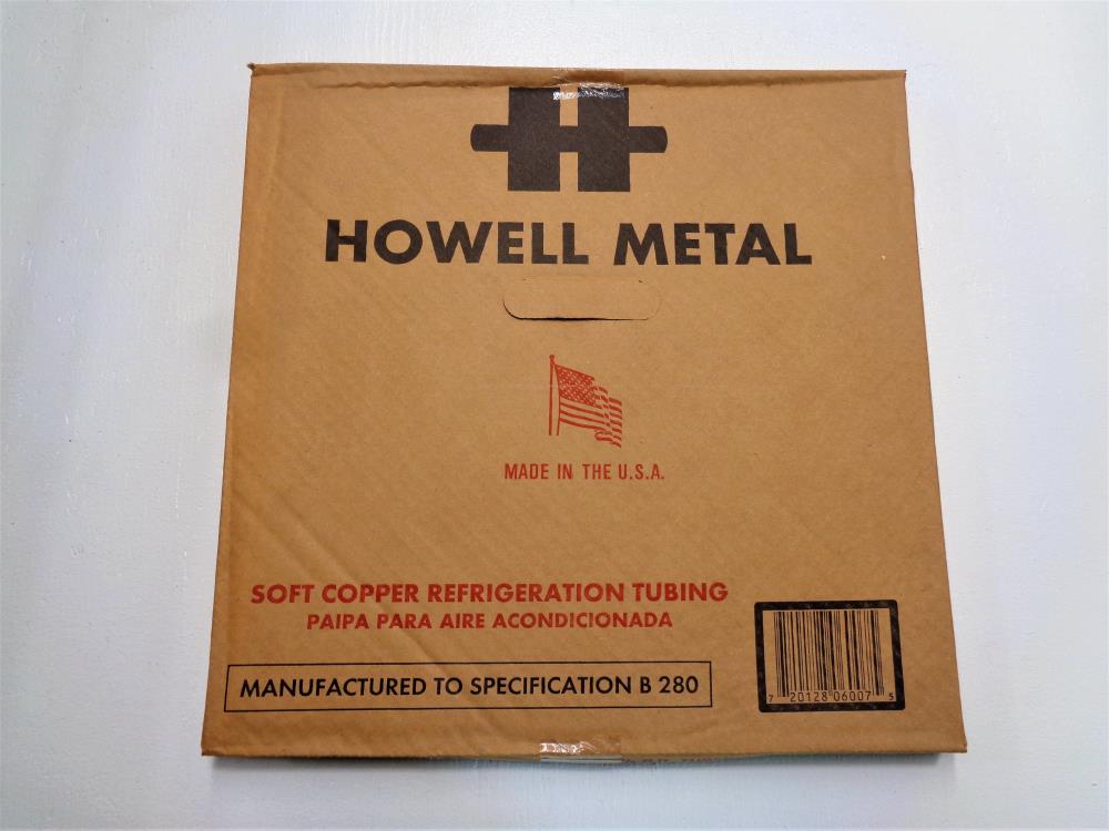 Lot of (2) Howell Metal Soft Copper Refrigeration Coil Tube 3/8 in. x 50 ft.